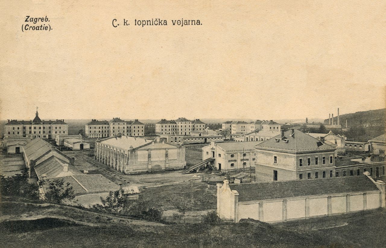Topnička vojarna, Črnomerec, oko 1905.-1910. godine